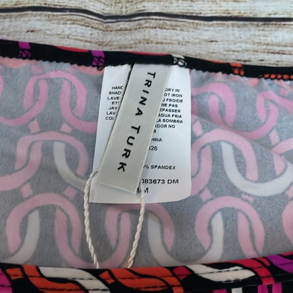 TRINA TURK Echo chain Swim Tunic Coverup Size  M NWT Beach Pool Vacation Resort - Picture 5 of 8